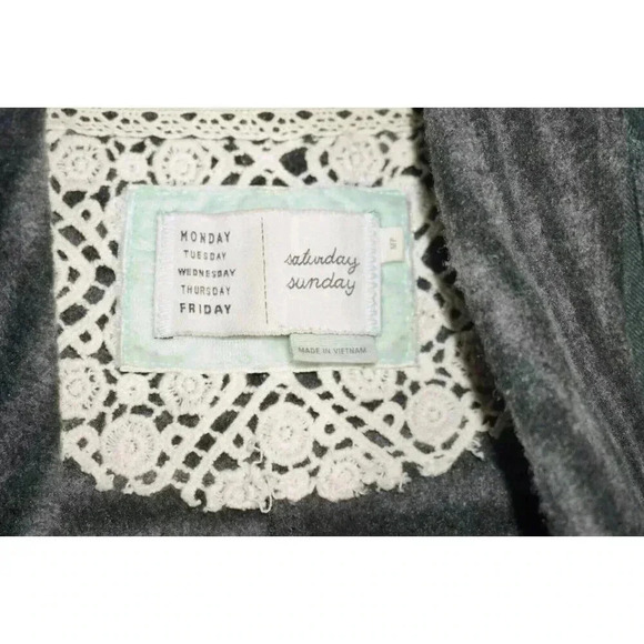 Anthropologie SATURDAY SUNDAY Green Elise Blanket Cardigan! S - Picture 9 of 13